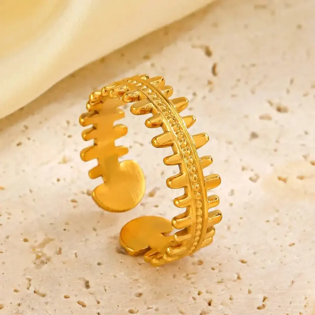 A premium adjustable ring crafted from 925 sterling silver and finished with elegant 18K gold plating. Designed for all genders, this luxury ring combines timeless beauty, comfort, and long-lasting shine—perfect for everyday wear and gifting.