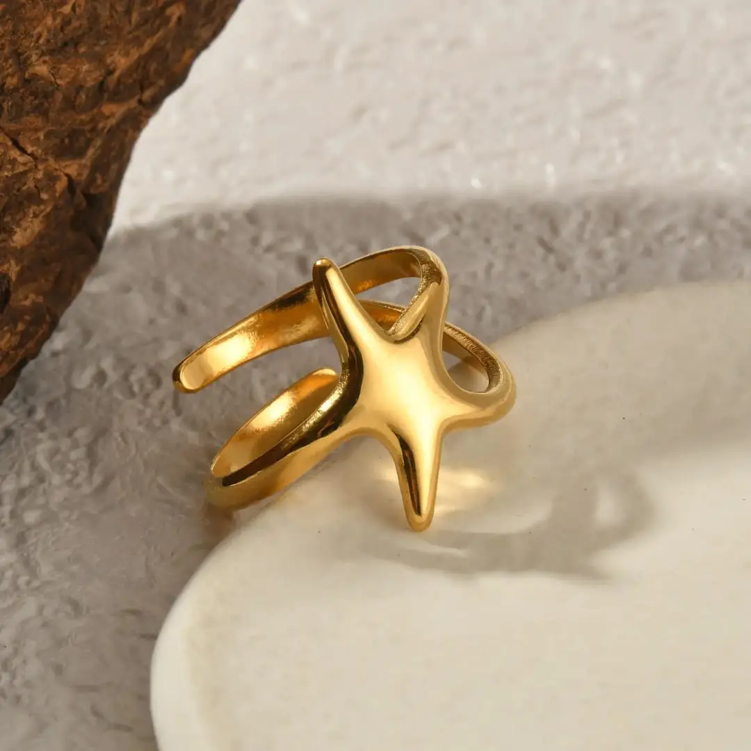 Organic Shaped Starfish Adjustable Ring - Image 2