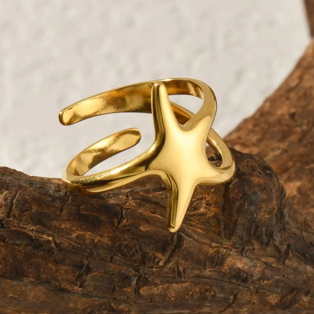 Organic Shaped Starfish Adjustable Ring - Image 4